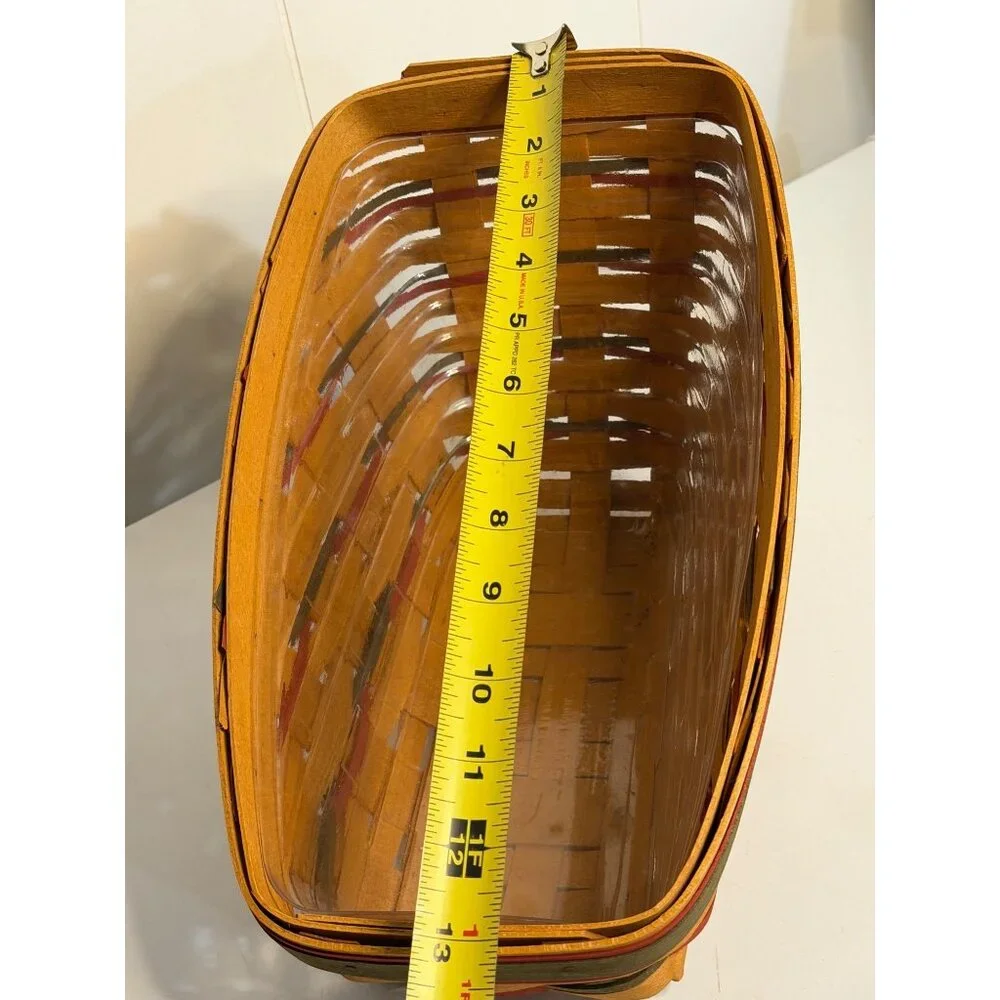 VTG Longaberger Dash Away Sleigh Basket Discontinued Piece 1990s Handmade Signed